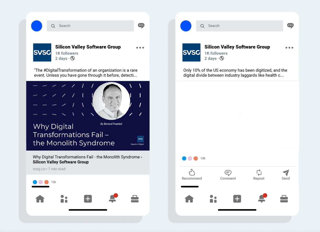 SVSG LinkedIn posts by Can Can Studio